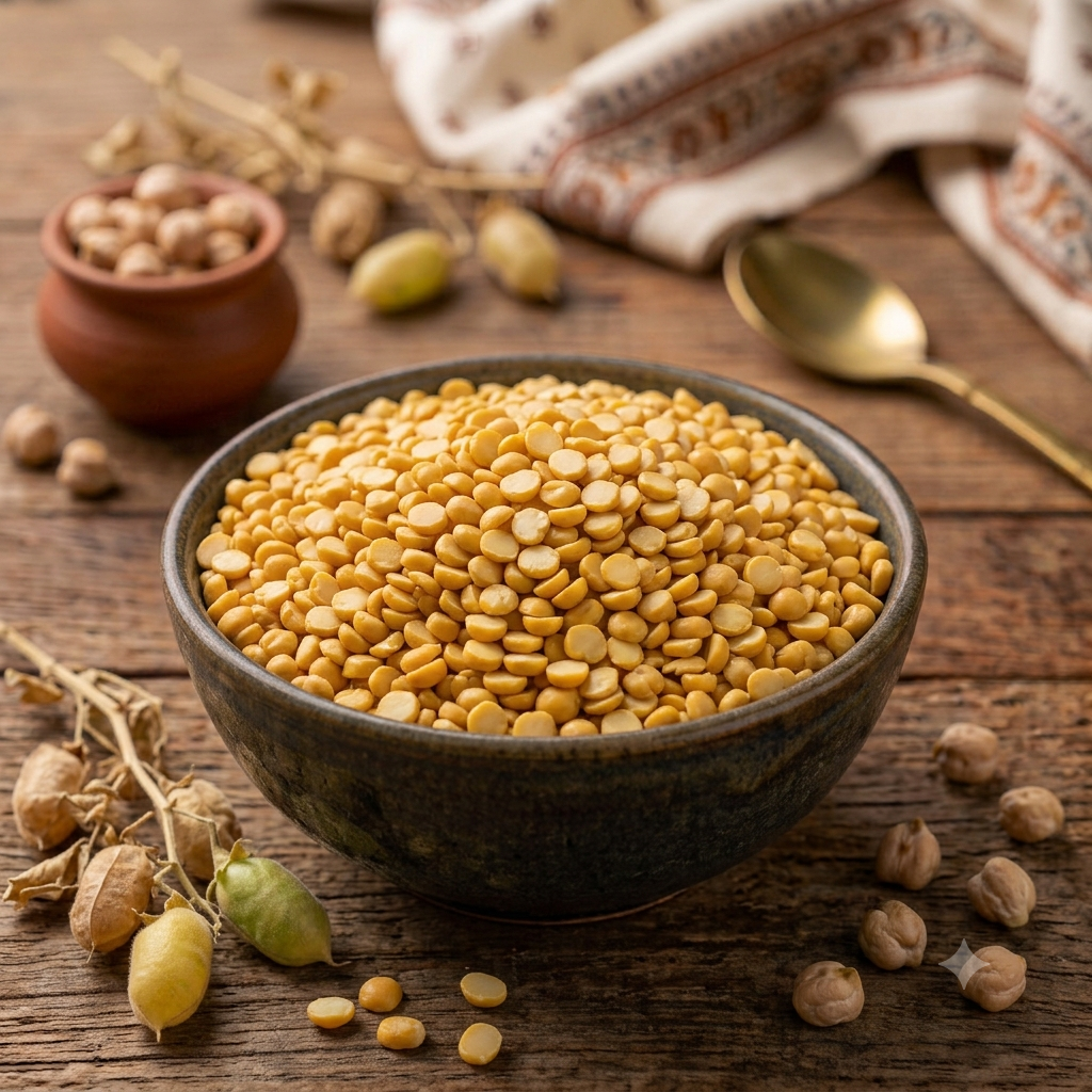 Kadalai Paruppu — split Bengal gram (chana dal)