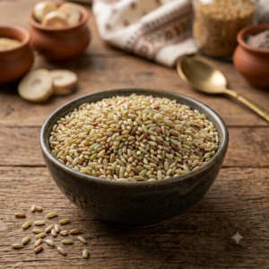 Moongil Arisi (bamboo rice) grains